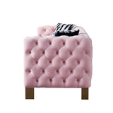 Chesterfield Modern Tufted Velvet Living Room Sofa, 84.25''W Couch,Pink W57947396