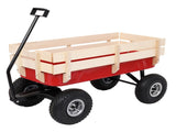 97x43x78cm Garden Iron Wood Four Wheel Garden Wagon 05908725