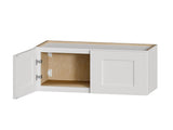 Solid Wood Shaker Short Wall Cabinet 30"W x 12"D x 15"H, Painted White, Ready-to-Assemble T2950P479299