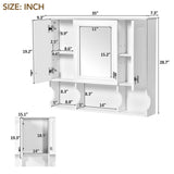 35'' x 28'' Wall Mounted Bathroom Medicine, Modern Bathroom Wall with Mirror, Mirror 91757062