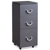 zinc alloy handle, 3 drawers and 4 wheels, with air duct frame, gray color, hair salon cart 89655282