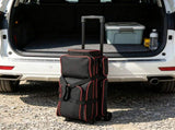 3 Ball Double Roller Bowling Bag with Wheels, Retractable Handle Extends to 41.34 in, Separate Shoe 34709522