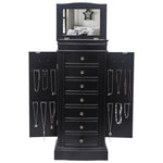 ZUN Jewelry Armoire with Mirror, 7 Drawers & 24 Necklace Hooks, 2 Side Swing Doors 65917753