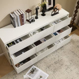 White P2 Particleboard 160*40*80cm 3-layer 9-drawer Modern Chest of Drawers 1pc 94422694