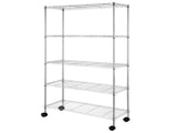 5-Layer Chrome Plated Iron Shelf with 1.5" Nylon Wheels 165*90*35 Chrome 36215778