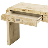 U_STYLE Modern Entryway Table with Burl Wood Veneer,Suitable for Entryway, Hallway, Living Room, N711P216235A