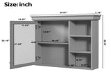 30'' x 28'' Bathroom Medicine Cabinet with Mirror, Wall Mounted Mirror Cabinet with Storage N710P209425E