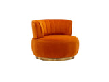COOLMORE 360 Degree Swivel Cuddle Barrel Accent Sofa Chairs, Round Armchairs with Wide Upholstered, W395102774