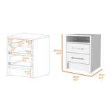 Philadelphia Nightstand, Two Drawers, Concealed Shelf B128P148787