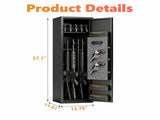 Gun Safe for Rifles & Handguns, Keypad Lock Security Storage Cabinet, Home Firearm Safe, Black, 13875645