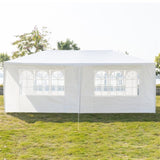 ZUN 3 x 6m Six Sides Two Doors Waterproof Tent with Spiral Tubes White 13319883