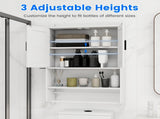 WallMounted Bathroom Storage Cabinet, Engineered Wood Wall Cabinet with Adjustable Shelf, Towel 11376310