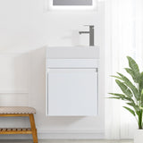 18'' Floating Wall-Mounted Bathroom Vanity with White Resin Sink & Soft-Close Cabinet Door W99936243