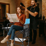 26" Tall Directors Chair with Footrest, 4Portable Bar Height Folding Camping Chair with Built-in Cup 93232589