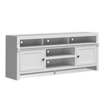 ZUN 75 inch TV Stand Consle for TVs 85 inches, No Assembly Required, White Finish B108P160181