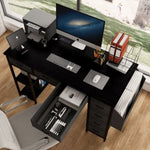 ZUN 47.3" Computer Desk with 7 Drawers, Extra Large Side Pocket, and Power Outlets – Ideal for Home W2887P240012