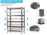 150 x 75 x 30cm 5 Tiers Galvanizing Storage Rack Gray 22948023