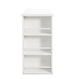 L Shaped Computer Desk with Drawers, Modern Corner Home Office Desk with Reversible Storage Cabinet, W331P286247