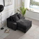 ZUN Modern Luxury Sofa Couch for Living Room Quality Upholstery Sleeper Sofa Bed Daybed Black W1097P232982