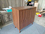 Sideboard Buffet Cabinet with Storage, Farmhouse Buffet Cabinet With Paper Clip Design, Wood Coffee W1706P311107