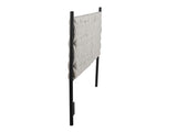 Queen Size Headboard in Black Metal and Cream Fabric B202P223757