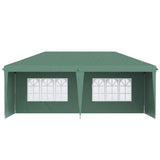 ZUN 10' x 20' Pop Up Canopy party Tent with 4 Sidewalls , Green -AS （Prohibited by 21422743