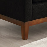 53.5"W Elegant Upholstered Bench, Ottoman with Wood Legs & Bolster Pillows for End of Bed, Bedroom, W1852137244