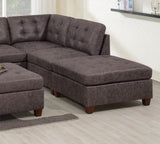 Living Room Furniture Tufted Armless Dark Brown Breathable Leatherette 1pc Cushion Armless B011127815