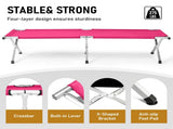 Portable Folding Camping Cot with Carrying Bag Army Pink 97383860
