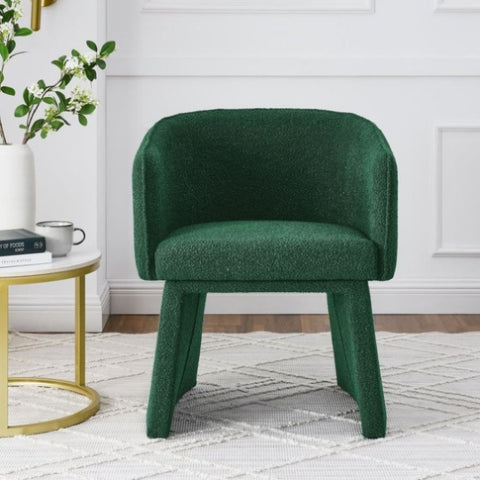 ZUN Modern style simple and elegant chair, green leisure chair, suitable for dining/bedroom/living W487P186356