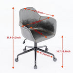 ZUN Mid-Century Modern Office Chair,Rolling Swivel Height Adjustable Ergonomic Chair with W1143P173516