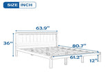 Platform Bed Frame with Headboard, Wood Slat Support, No Box Spring Needed, Queen,Espresso 12847668