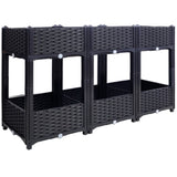 Planter Raised Beds - Elevated Planter Garden Box with Drainage Plug Raised Garden Beds for W465P187532