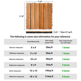 27pcs Wood Interlocking Deck Tiles 11.8"x11.8", Waterproof Flooring Tiles for Indoor and Outdoor, 80119626