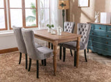 Modern, High-end Tufted Solid Wood Contemporary Velvet Upholstered Dining Chair with Wood Legs 44425383