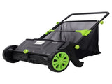 Hand Push Lawn Sweeper, 21 Inch Leaf & Grass Collector 2.8 cu. ft Hopper Bag Capacity. with W465P498188