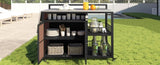 63.5" Outdoor Kitchen Island, Kitchen Storage Island, Cooking Station, Outdoor Grill Cart with N719P243726D