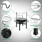 85*85*108cm Round Iron Spray Grill Black 05202549