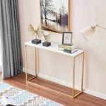 ZUN Console Tables for Entryway, Faux Marble Sofa Tables, Entryway Table for Living Room, Gold Entrance 69923296
