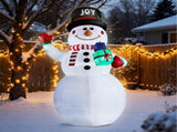 12FT Tall Lighted Christmas Inflatable Decoration, Inflatable Giant Snowman Holding Gift Boxes, 18336363