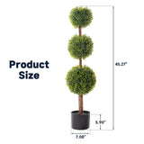 2pcs green 115cm three-ball boxwood PVC artificial tree 36565273