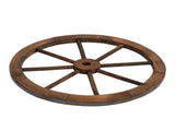 2pcs 24-Inch Old Western Style Garden Art Wall Decor Wooden Wagon Wheel Brown 37138993