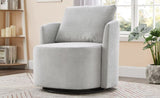 360&deg Swivel Chair, 29.9" Accent Barrel Armchair, Upholstered Swivel Sofa Chair with Curved Design N719P272681E
