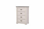 ZUN 1pc Farmhouse Style Four Drawer Chest Beige Finish Rustic Bedroom Solid Wood Wooden Furniture B011P234274