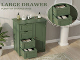 Tall Bathroom Cabinet with 1 Door 4 Drawers Vertical-Slat Finish Storage Cabinet with Lacquered MDF 38072252