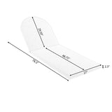 Outdoor Chaise Lounge Cushion - Waterproof Patio Cushion for Lawn Pool Beach - Beige Color N770P298696B