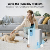 ZUN Dehumidifier, VEWIOR 152 OZ Dehumidifiers for Home, Quiet Dehumidifier for Basement with Large Water 75149759