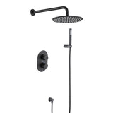 Thermostatic Complete Rainfall Shower System Bathroom Shower With Rough-in Valve, Handheld Shower in W105960123