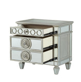 Glam Luxury Bedroom Mirrored Finish Nightstand with 2 Drawers Wooden Furniture 1pc B2741P324362