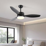 52 inch Indoor/Outdoor Ceiling Fan with LED Select Light Kit - Black 22880690
